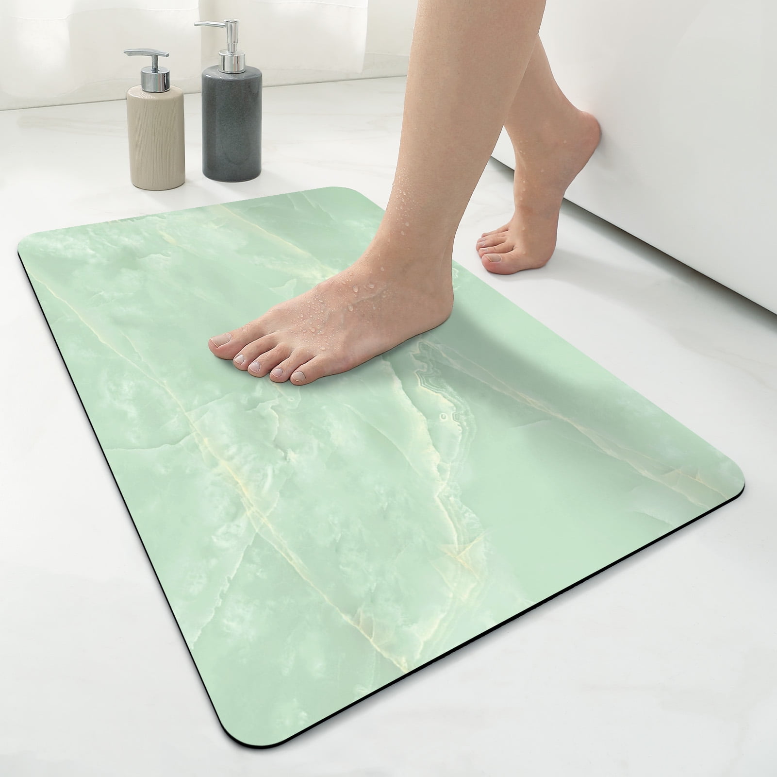 OEAKAY Bathroom Mat, Quick Dry Absorbent Bathmat, UltraThin Low