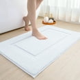 thumbnail image 1 of OEAKAY Traditional Shag Bath Mat, White Soft Microfiber Bathroom Rug for Bathroom Floor, 24"x36", Machine Washable, Super Absorbent and Non-Slip, 1 of 7