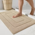 thumbnail image 1 of OEAKAY Bathroom Rug, Ultra Soft Absorbent Bath Rug for Bathroom, Premium Microfiber Shag Bath Mat, Non-Slip Bath Rug Machine Washable (16"x24", Beige), 1 of 8