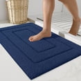 thumbnail image 1 of OEAKAY Bathroom Rug, Ultra Soft Absorbent Bath Rug for Bathroom, Premium Microfiber Shag Bath Mat, Non-Slip Bath Rug Machine Washable (20"x32", Navy Blue), 1 of 8