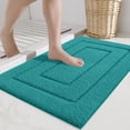 thumbnail image 1 of OEAKAY Bathroom Rug, Ultra Soft Absorbent Bath Rug for Bathroom, Premium Microfiber Shag Bath Mat, Non-Slip Bath Rug Machine Washable (20"x32", Teal Green), 1 of 2