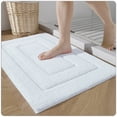 thumbnail image 1 of OEAKAY Bathroom Rug, Ultra Soft Absorbent Bath Rug for Bathroom, Premium Microfiber Shag Bath Mat, Non-Slip Bath Rug Machine Washable (20"x32", White), 1 of 7