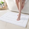 thumbnail image 1 of OEAKAY Bathroom Rug, Ultra Soft Absorbent Bath Rug for Bathroom, Premium Microfiber Shag Bath Mat, Non-Slip Bath Rug Machine Washable (24"x36", White), 1 of 1