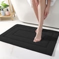 thumbnail image 1 of OEAKAY Bathroom Rug, Ultra Soft Absorbent Bath Rug for Bathroom, Premium Microfiber Shag Bath Mat, Non-Slip Bath Rug Machine Washable (24"x43", Black), 1 of 1