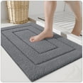 thumbnail image 1 of OEAKAY Bathroom Rug, Ultra Soft Absorbent Bath Rug for Bathroom, Premium Microfiber Shag Bath Mat, Non-Slip Bath Rug Machine Washable (16"x24", Gray), 1 of 7