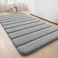 thumbnail image 1 of OEAKAY Bathroom Rug, Ultra Soft Absorbent Bath Rug for Bathroom, Premium Microfiber Shag Bath Mat, Non-Slip Bath Rug Machine Washable (24"x43", Gray), 1 of 8