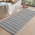 thumbnail image 1 of OEAKAY Bathroom Rug, Ultra Soft Absorbent Bath Rug for Bathroom, Premium Microfiber Shag Bath Mat, Non-Slip Bath Rug Machine Washable (24"x59", Gray), 1 of 8