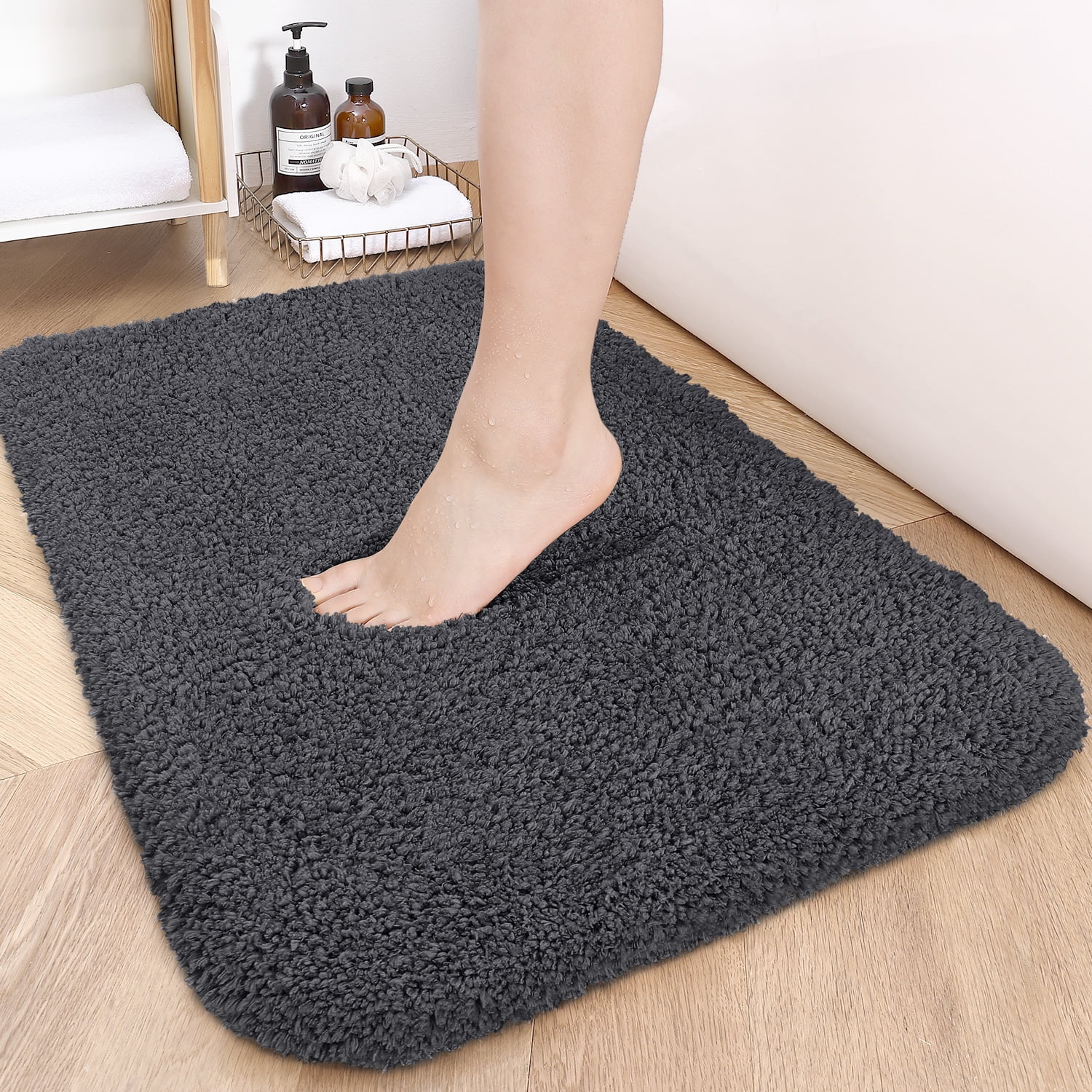 OEAKAY Bathroom Rugs,24"x16",Non Slip Shower Bath Room,Extra Soft and ...