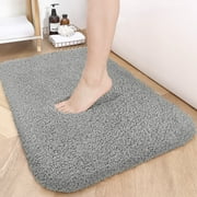 OEAKAY Bathroom Rugs,32"x20",Non Slip Shower Bath Room,Extra Soft and Absorbent,Bath Mats for Bathroom Floor,Machine Wash Dry Carpet Mat for Tub,32"x20"Gray