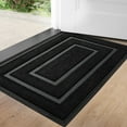 thumbnail image 1 of OEAKAY Door Mat Heavy Duty Welcome Mat for Front Door Stain Resistant Doormat Non-Slip Entrance Mat for Entryway, Patio, Garage, 29"x17", Black, 1 of 5
