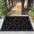 thumbnail image 1 of OEAKAY Outdoor Doormat 17"x29", Non Slip Welcome Mat, Low Pile Dirt Trapper Front Door Mat Outside, Heavy Duty Outdoor Mat for Front Doors, Black, 1 of 6