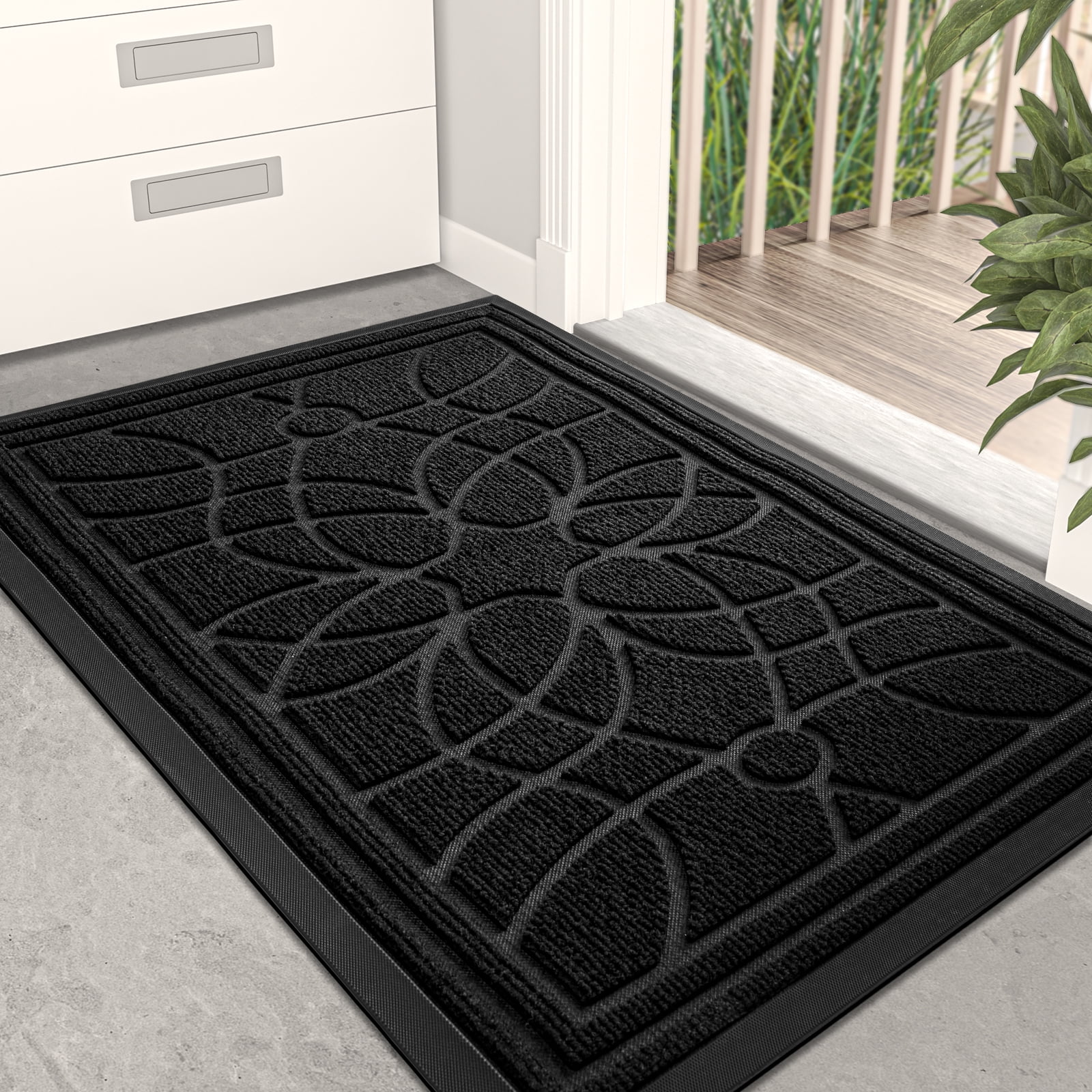 OEAKAY Front Door Mat 17"X29", Durable Mat Heavy Duty Low