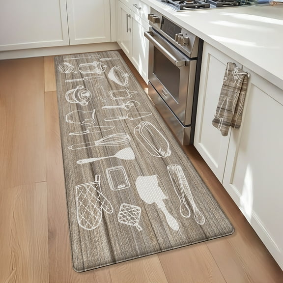OEAKAY Anti Fatigue Kitchen Mat, Ergonomic Cushioned & Waterproof, Extra Thick Non-Slip Backing, Easy Care Persian Design 24"x59" Kitchen Mats for Floor