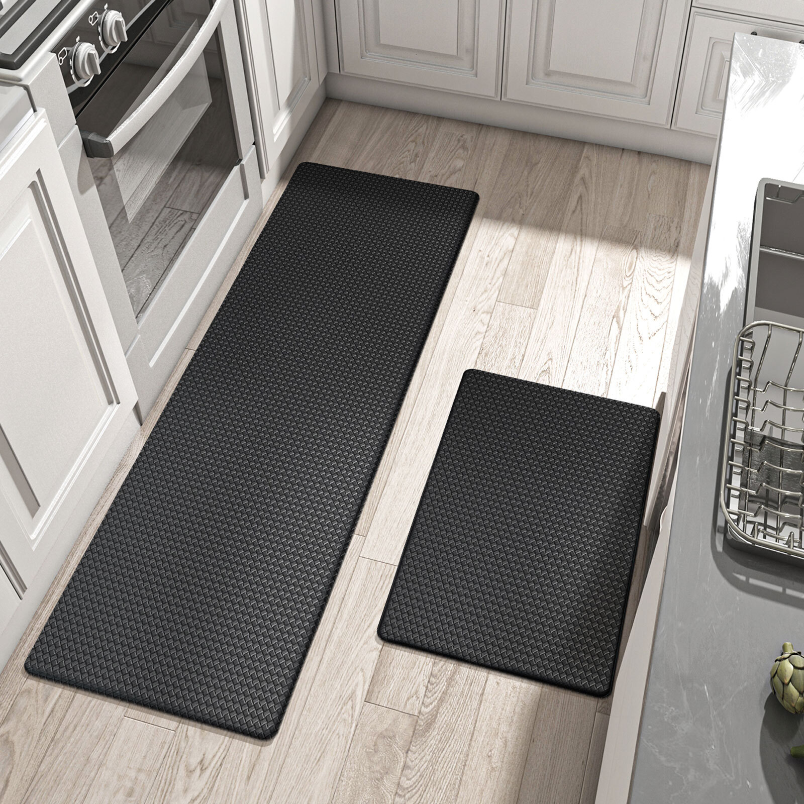 Novelty Kitchen Memory Foam Rug, Non Slip Anti Fatigue Cushioned Mat ...