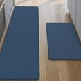 thumbnail image 1 of OEAKAY Kitchen Rug, Cushioned Anti Fatigue Kitchen Mat Set 2 Pieces, 17.5"x30"+17.5"x60", Navy Blue, 1 of 8