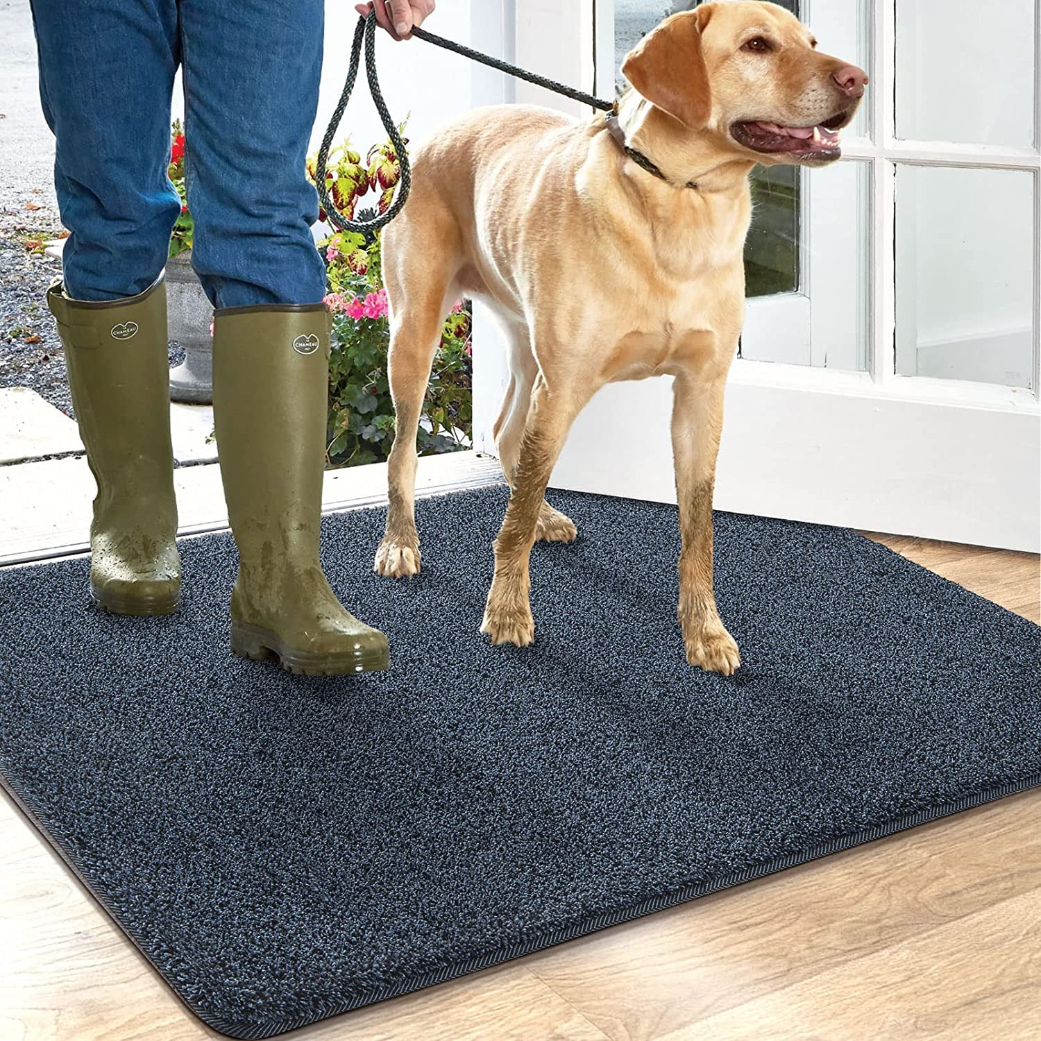 Soggy Doggy Doormat Blue Large