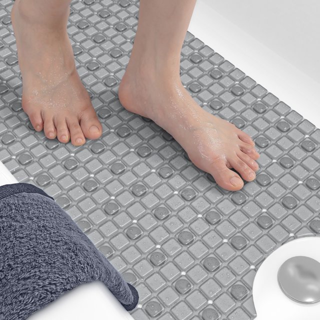 OEAKAY NonSlip Bath Tub Shower Mat Extra Long Bathtub Mats, Suction