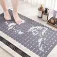 thumbnail image 1 of OEAKAY Shower Mat for Bathtub Bath Mat for Tub 16"x 35" Non-Slip Bathtub Mat Machine Washable Tub Mat, Gray, 1 of 6