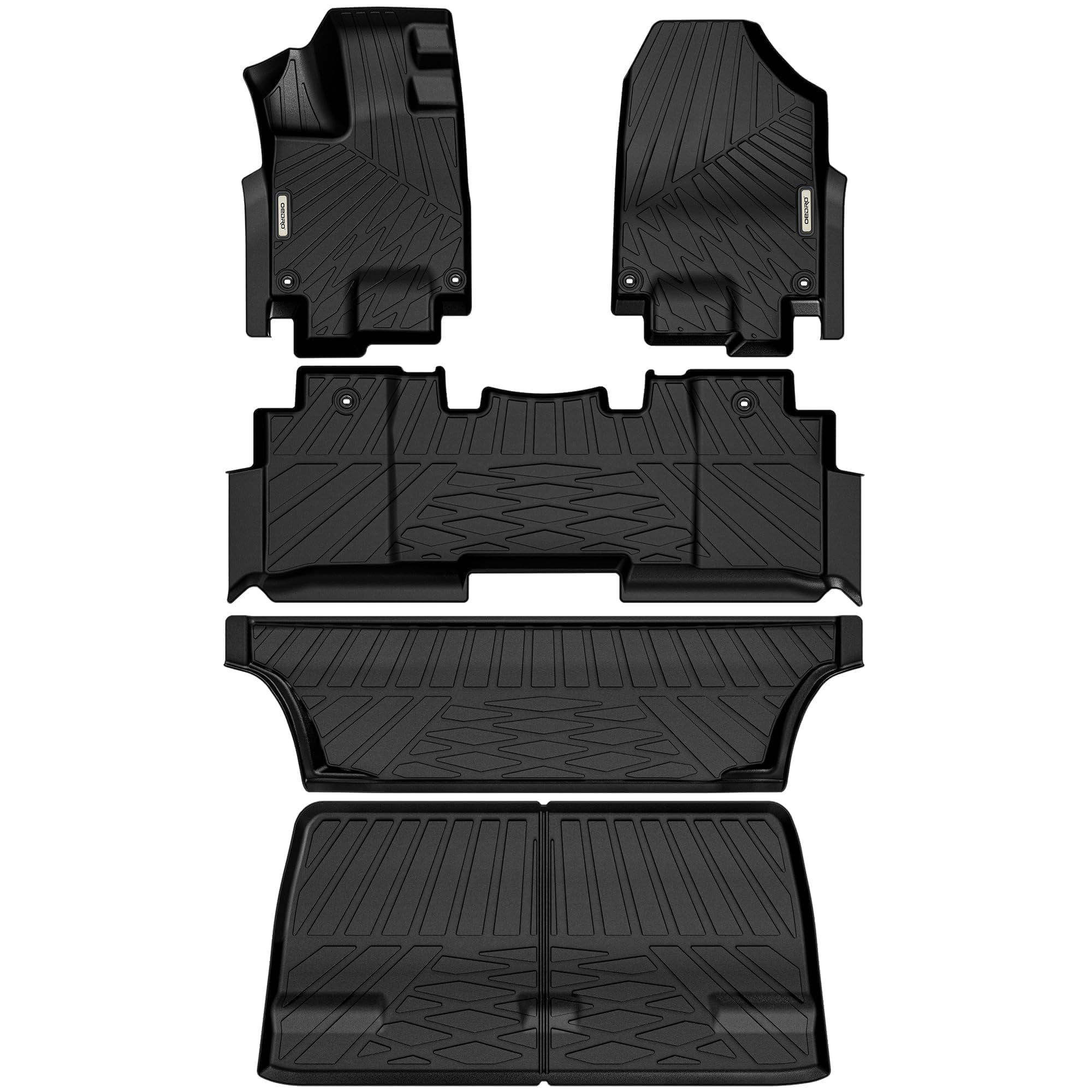 OEDRO Upgraded Floor Mats Fit for 20182024 2025 Honda Odyssey, All Weather Car Mats TPE Floor