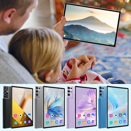 OEFNTAC 10.1in Tablet PC Android 10 2GB RAM 16GB ROM Dual SIM WiFi Bluetooth FM GPS Learning Video Office Thin Fast Battery Large Storage 256GB Expandable For School Home Business