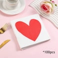 thumbnail image 1 of OEFNTAC 100 Sheets Valentines Day Paper Napkins Disposable Patterns Napkins Festive Decorative Table High Grade Material Multiple Uses Festive Table Decoration Valentine Romance Supplies, 1 of 6