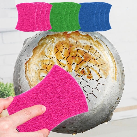 OEFNTAC 12-Pack Emery Cleaning Cloths for Pots and Pans Non Scratch Scrubber Pads for Stove Top Burnt Food Residue
