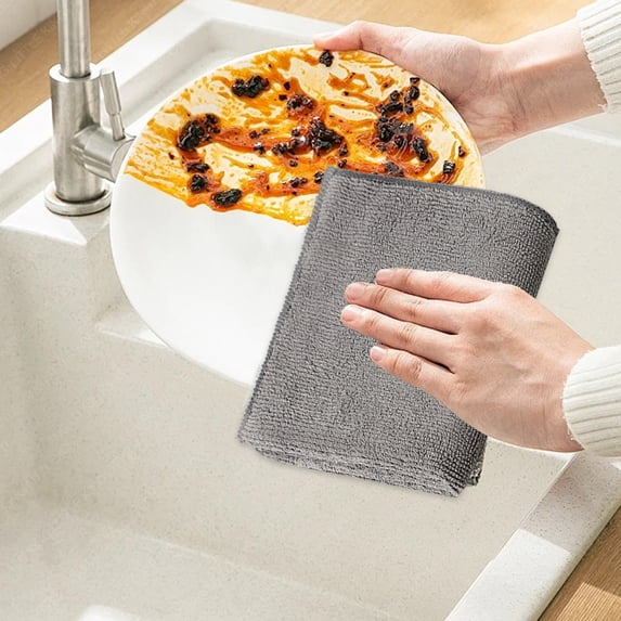 OEFNTAC 12-Pack Microfiber Cleaning Cloths for Kitchen Car Dusting Polishing Absorbent Reusable Multipurpose Cleaning Towels