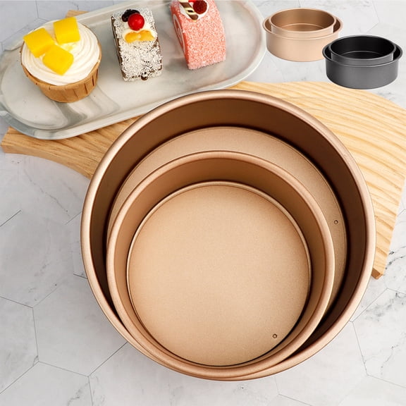 OEFNTAC 2-Piece Square Cake Pan Set Non-Stick Metal Baking Molds for Oven DIY Brownies Cookies