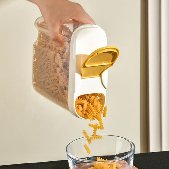 OEFNTAC 2L Storage Bins Airtight Cereal Storage Container, Food Grade, Clear Bin with Compartments, Kitchen Organizer Storage Bins with Lids Plastic Storage Bins Food Storage Containers