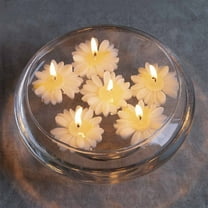 OEFNTAC 2PC event floating candles scented tea party gifts soy wax flower gender reveal return holiday gift for wedding birthday baby shower