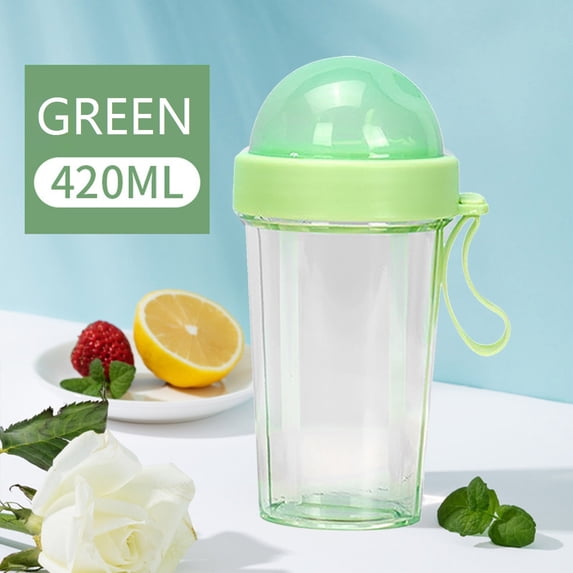 OEFNTAC 420ml Coffee Cups Coffee Mug Portable Cups Bottle Plastic Cup Transparent Matte Portable Not Easy to Break Water Cup Outdoor Sports Travel Water Bottle Leak-proof