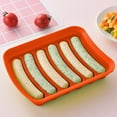 thumbnail image 1 of OEFNTAC 6-Cavity Silicone Hot Dog Mold with Lid for Baking Sausages Steaming Kitchen Food Prep 6.89x5.31x1.26in, 1 of 6