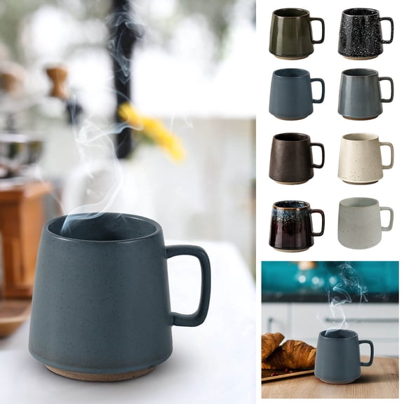 OEFNTAC Advanced Ceramic Coffee Cup Japanese Style Mug Accurate Capacity Insulated Freshness Preservation Ergonomic Wide Mouth Multifunctional Home Beverage Container Easy Clean 9x11cm