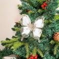thumbnail image 1 of OEFNTAC Artificial Christmas Butterfly Ornament Clip Glitter Christmas Tree Garland Wedding Birthday Party Decor 8.27x7.08in Plastic Fabric Easy Use Festive Decoration, 1 of 6