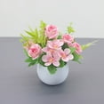 thumbnail image 1 of OEFNTAC Artificial Flower Arrangement 5.91x4.72x4.72in Polyester Dining Table Centerpiece Home Decor Silk Flowers, 1 of 6