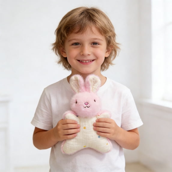 OEFNTAC Basket Stuffers Cute Rabbits Plush Toy Simulation Pet Plush Toy That Can Be Hugged Cotton Soft Delicate Gift Easter Decor Embroidery Craftsmanship Spring Decor 5.91x4.72x1.97in