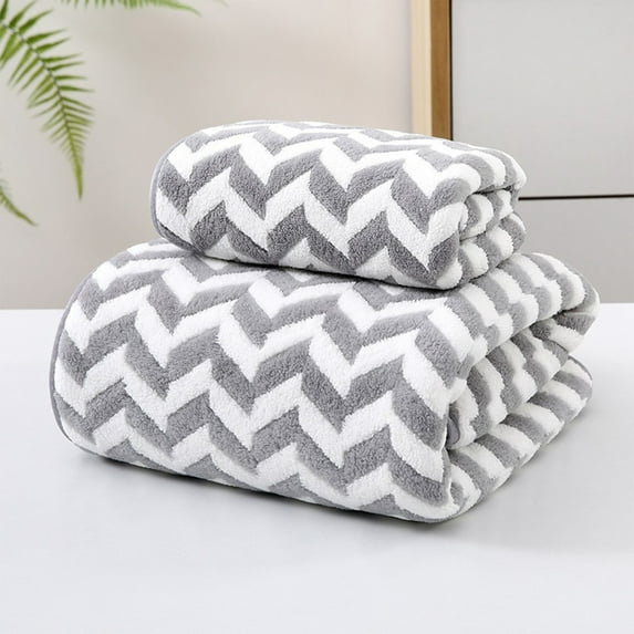 OEFNTAC Bath Towels Bathroom Set Deluxe Stylish Towels Ultra Soft Linen Comfortable Towel Set High Absorbent Towels for Bathroom Includes 1 Bath Towel and 1 Towel