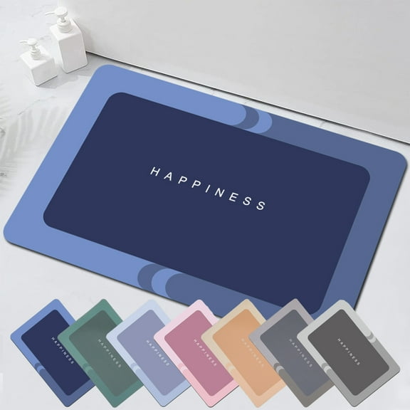 OEFNTAC Bathroom Water Absorbent Quick Dry Wear Resistant Foot Mat Toilet Doorway Living Room Imitation Diatomite Carpet Modern Household Non Slip Durable 16x23.62in