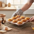 thumbnail image 1 of OEFNTAC Carbon Steel 9PC Cake Baking Tray Set Nonstick Thickened Oven Pan Shaped Bakeware for Home Kitchen 10.6x10.6in, 1 of 6
