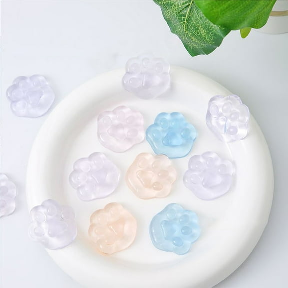 OEFNTAC Cat Paw Shaped Stress Ball Soft Gel Filled Squeeze Gadget Pink Slow Rising Paw Pad for Hand Anxiety Relief Portable Desk Decompression Tool Cute Adults 4.5cm