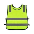thumbnail image 1 of OEFNTAC Children's Reflective Vest Outdoor Safety Clothing 360 Degree Visibility for Kindergarten Student Walking Cycling Biking School Nightwear Lightweight 20.1in Long Green Orange, 1 of 3
