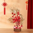thumbnail image 1 of OEFNTAC Chinese Year Artificial Branches with Red Berries 11x4.7in Table Centerpiece Spring Festival Decor, 1 of 6