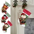 thumbnail image 1 of OEFNTAC Christmas Decoration Socks 17.71in Length Red Three Dimensional Pattern Hanging Gift Stocking Holder, 1 of 9