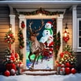 thumbnail image 1 of OEFNTAC Christmas Door Cover Polyester Tapestry Hanging Door Wrap Decoration Easy Install Holiday Party Entryway Merry Christmas Winter Door Decor Foldable Reusable Classroom 35x71in, 1 of 9