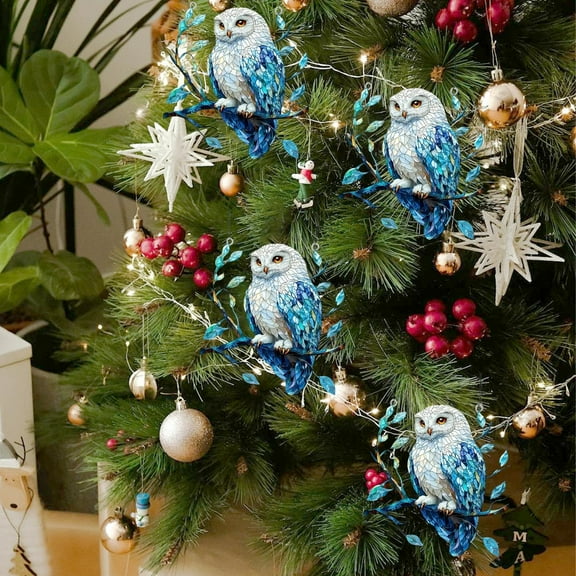 OEFNTAC Christmas Hanging Ornament 2D Acrylic Decoration Tree Window Car Mirror Party Favor Gift Creative Festive Decor for Home Office Holiday Event Mantel 20cm 7.87x7.87x0.19in