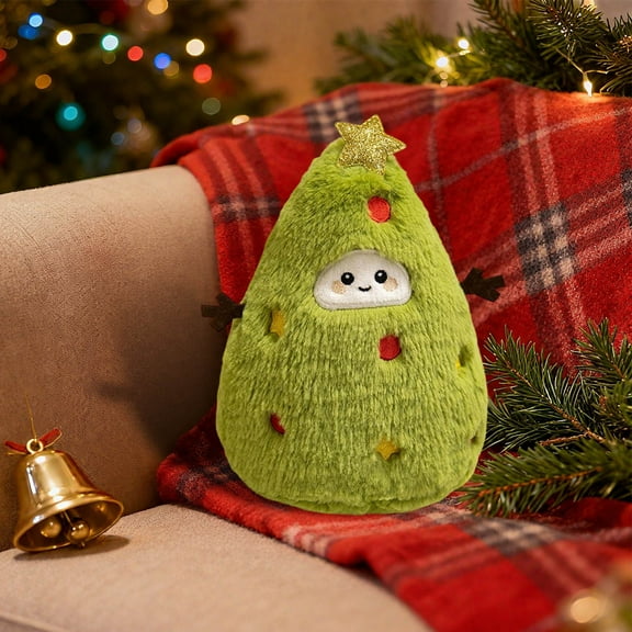 OEFNTAC Christmas Series Plush Doll Toy Holiday Decor Ornament Soft Stuffed Christmas Tree Santa Gift Present for Kids Mantel Tree Table Centerpiece Adorable Decorative