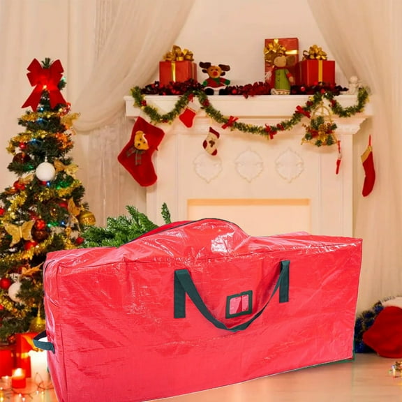 OEFNTAC Christmas Tree Storage Bag PE Waterproof Dustproof 48.03x20.08x14.96in Large Capacity Holiday Decor Organizer