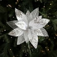thumbnail image 1 of OEFNTAC Christmas fabric flower artificial arrangement tree decoration festive ambiance reusable easy hanging for home mall party 11.42in centerpiece, 1 of 6