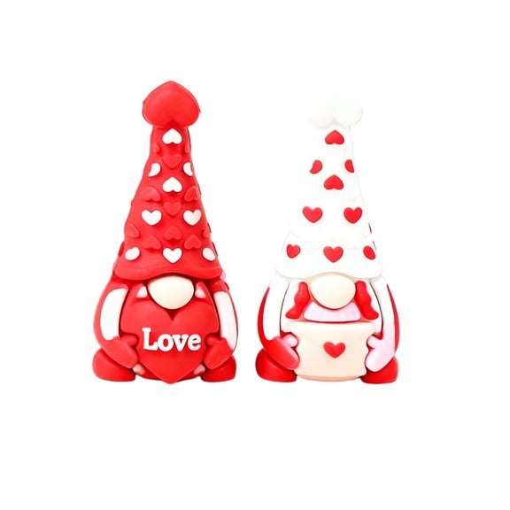 OEFNTAC Couple Gnome Resin Ornament Single Decorative Figurine Valentines Day Home Accent Charming Garden Miniature Cute Collectible Gift For Loved Ones