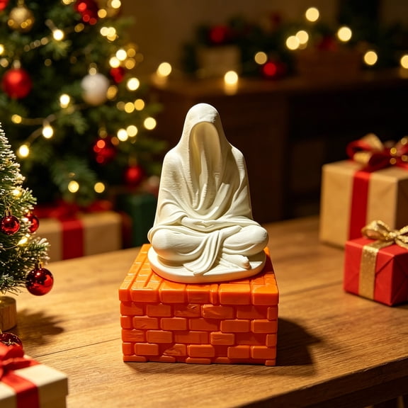 OEFNTAC Creative Halloween Faceless Ghost Statue Solid Resin No Face Ghost Ornament Festival Tabletop Decorative Sculpture for Household Display Halloween Party Decorations